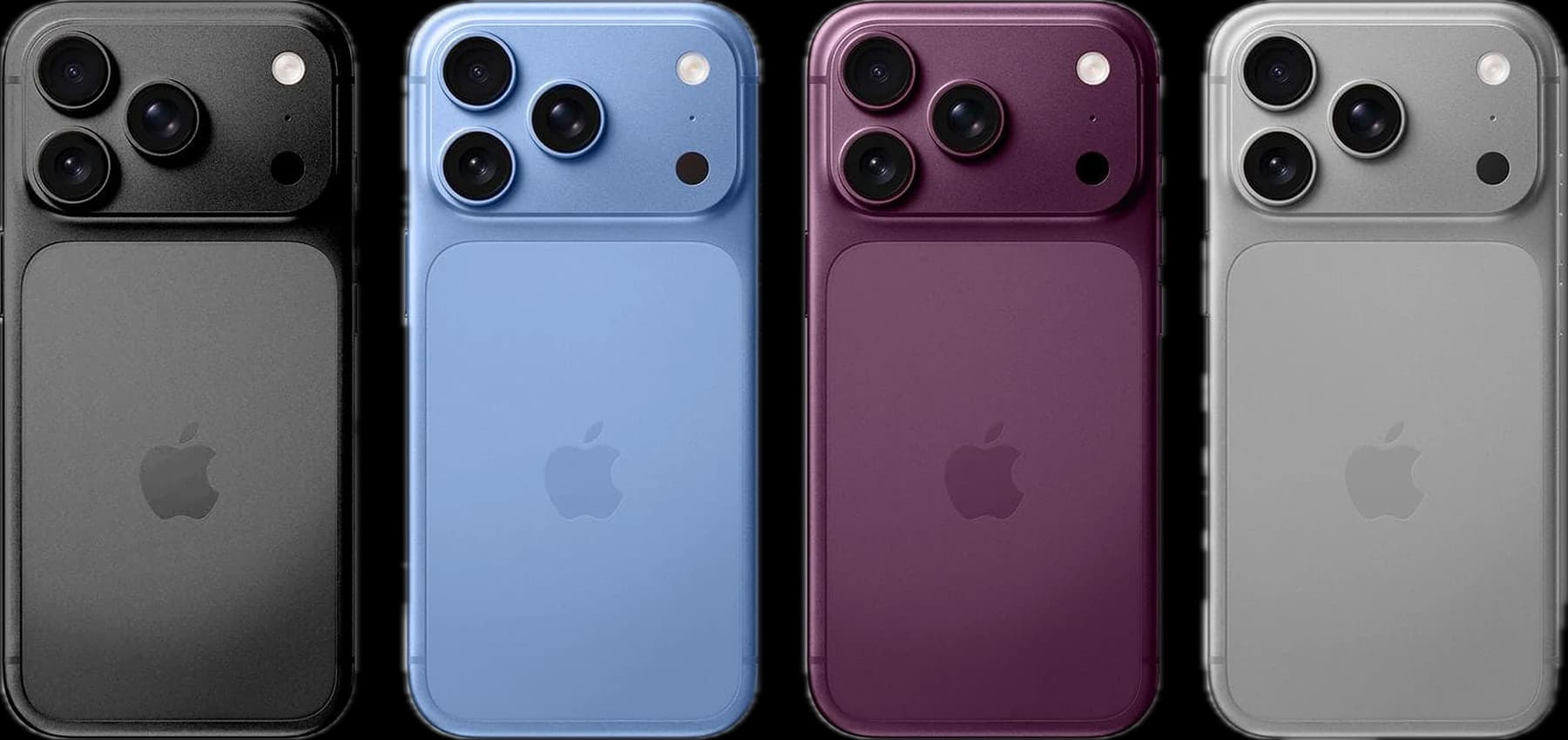 iPhone lineup in four finishes
